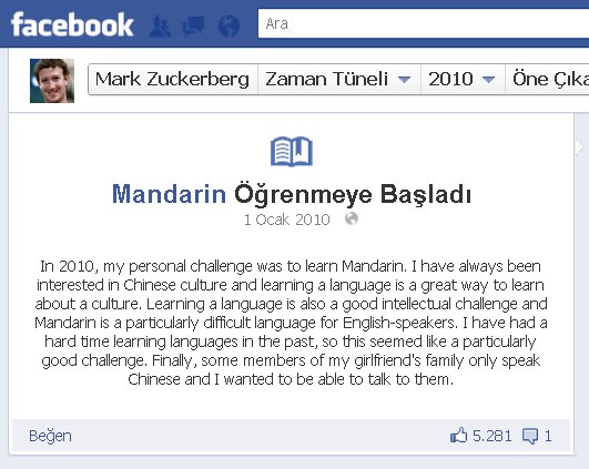 Mark Zuckerberg Mandarin Çincesi öğreniyor