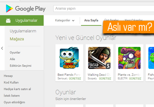 Google Play'deki "Adıma Yapılacak Herhangi Bir Işlemden..." Paylaşımına ...